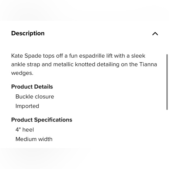 NIB Kate Spade Tianna Metallic Gold Wedge Sandals - Picture 9 of 9